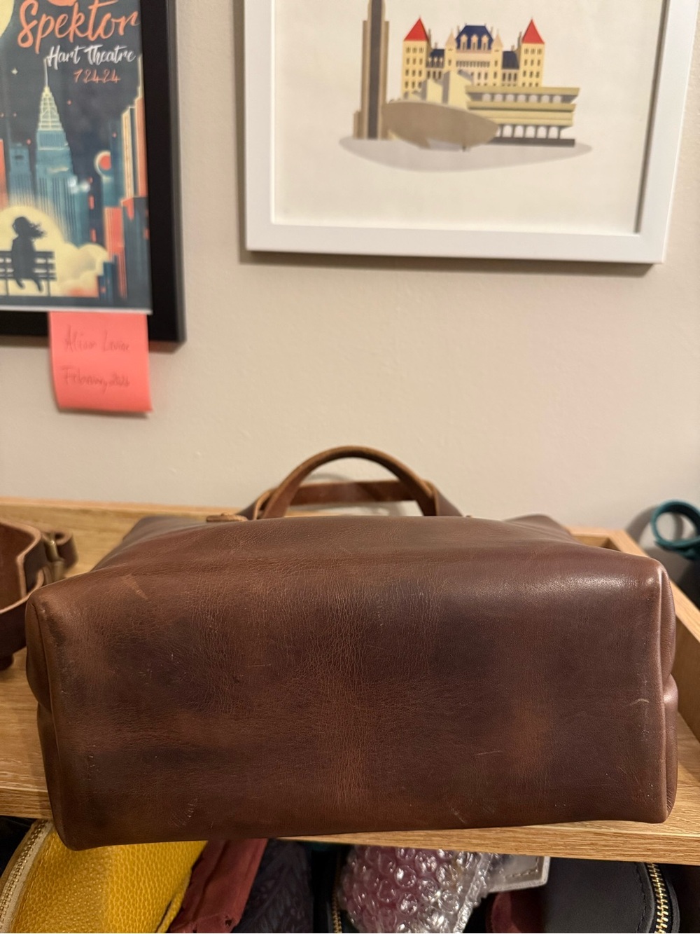EUC Go Forth Goods Rustic Pecan Mini Avery Crossbody Bag - Picture 5 of 10